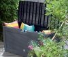 Gartenbox Auflagenbox Truhe Box Geflecht-Anthrazit