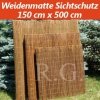 Weidenmatte Sichtschutz Rollzaun 150 cm x 500 cm
