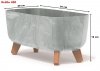 Blumentopf Blumenkübel mit Füßen Pflanzkübel Gracia Beton-Optik  - 400 Creme