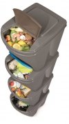 Mülleimer Abfalleimer Mülltrennsystem 1x25L Box Grau