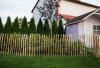 Staketenzaun Holzzaun Haselnussholz imprägniert - 0.8m x 5m, Lattenabstand  7-8cm