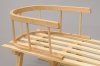 Holzschlitten mit Rückenlehne Winterfußsack 108cm Dunkelblau