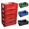 2X Fleischerkiste Eurofleischerkiste E2 Eurokasten Metzgerkiste Lagerkiste Rot 60x40