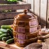 Sauerkrauttopf Keramikfass Einlegetopf Gurkentopf Gärtopf -  5L