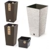Blumentopf Blumenkübel ECO WOOD Pflanzentopf mit Einsatz Furu Eco 300 -  Braun
