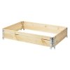 4x Palettenrahmen Aufsatzrahmen Hochbeet 120x80cm natur