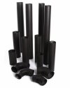 Ofenrohr FAL Rauchrohr Kaminrohr 0,6mm Schwarz feueraluminiert - 100cm 110 mm