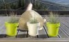 Blumentopf Blumenkübel Pflanzkübel Lofly 300mm weiß mit Untersetzer
