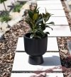 Blumentopf Blumenkübel Pflanzentopf Milly mit Einsatz Gerillt Rippen-Design -  DBMIG240 antracyt