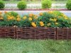 1x Weidenzaun Beeteinfassung Beetumrandung Rasenkante Palisade 100 x 10cm