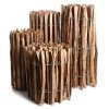 Staketenzaun Holzzaun Haselnussholz imprägniert - 0.8m x 5m, Lattenabstand  7-8cm