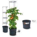 Blumentopf Tomatentopf für Tomatenpflanzen Tomatenzüchter mit Rankgitter 12L 
