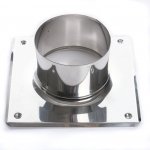 Grundplatte aus Edelstahl zum Schornsteinaufsatz 150mm