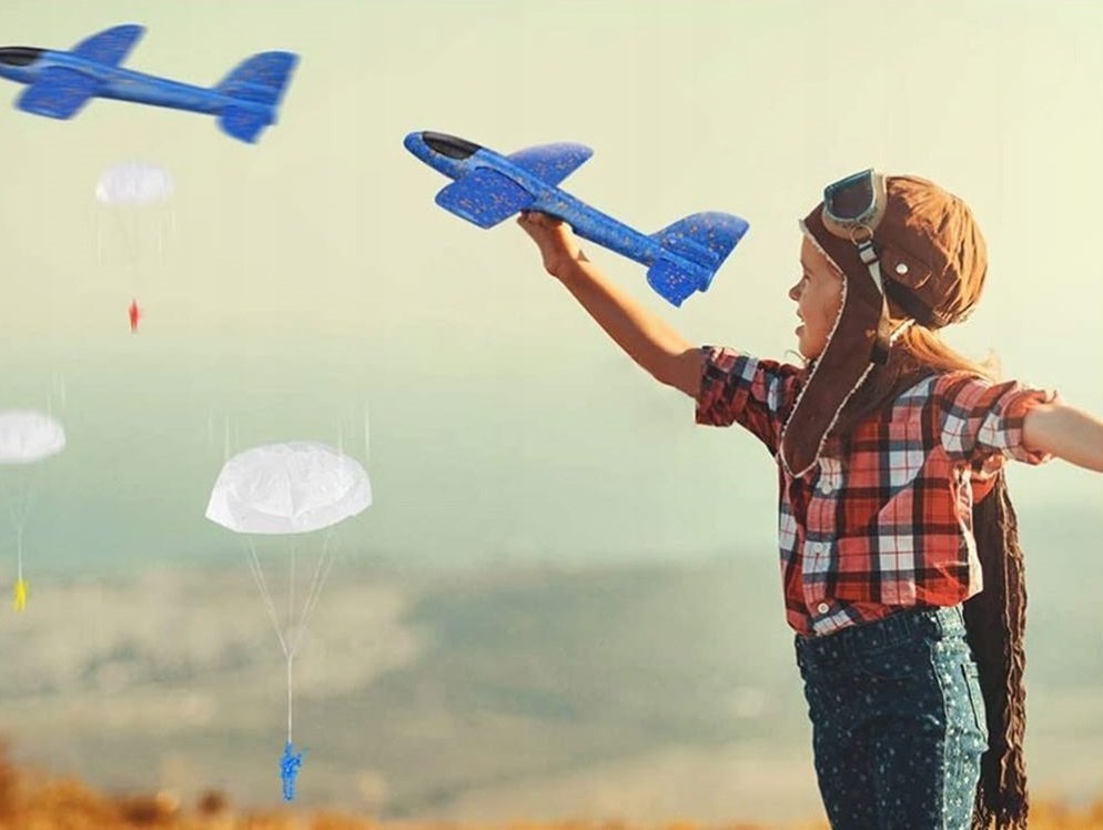 Styroporflieger 4er Set - 37,5cm Wurfgleiter Für Kinder Outdoor Spielzeug