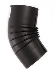 Bogen 45° FAL Rauchrohr Kaminrohr 0,6mm Schwarz feueraluminiert - 100mm