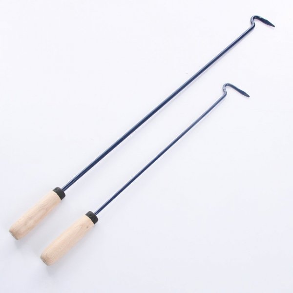 Feuerhaken Schürhaken mit Holzgriff Kaminzubehör Kamin-Besteck - 70cm