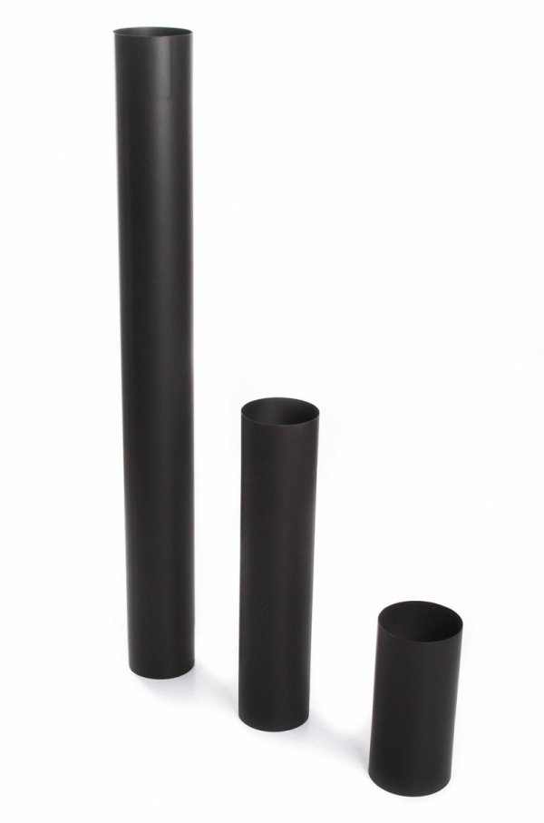Ofenrohr FAL Rauchrohr Kaminrohr 0,6mm Schwarz feueraluminiert - 100cm 130 mm