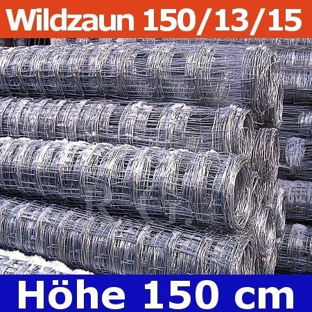 Wildzaun Forstzaun Weidezaun 150/13/15 50 Meter