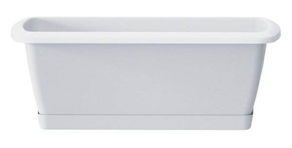 Balkonkasten Geländerkasten Blumentopf Respana Set 500 weiß