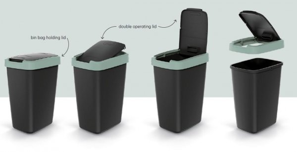 Mülleimer Müllbehälter Abfalleimer Biomülleimer 12L Schwingeimer - Grün