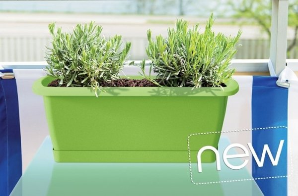 Balkonkasten Geländerkasten Blumentopf Respana Set 900 weiß