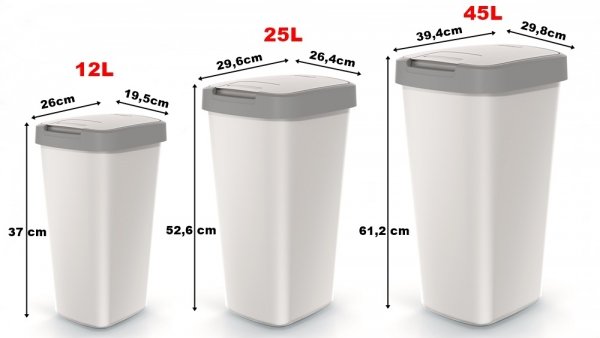 Mülleimer Müllbehälter Abfalleimer Biomülleimer 25L  Aschgrau Schwingeimer - Grün