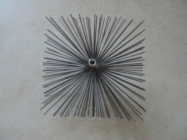 Schornsteinbesen Quadrat Kaminbesen aus Stahl 18 x 18cm