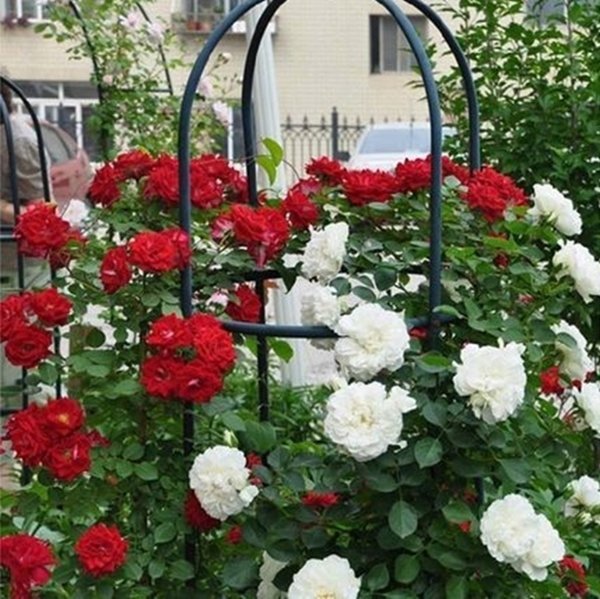 2x Rosenturm Rosen Obelisk Rankhilfe Rosensäule Rankgitter Säule grün 190 cm