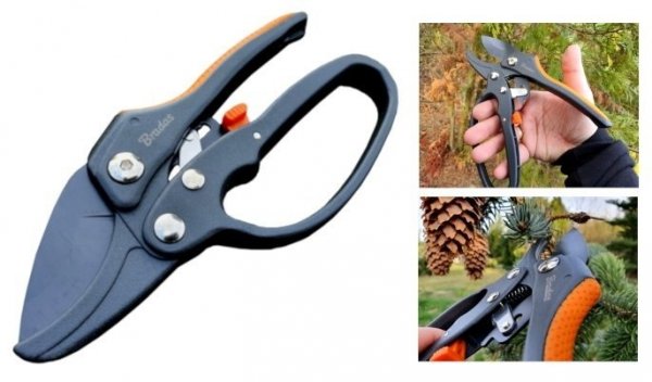 Gartenschere Blumenschere Schere Astschere SK5 Stahl bis 18mm Amboss