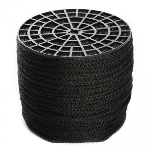Schnur Band Flechtschnur Flechtkordel Kordel Polyester Basteln Seil - 50m 10mm Schwarz