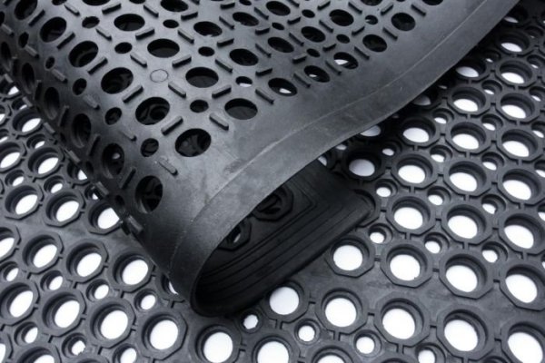 Gummimatte Schmutzfangmatte Ringmatte Wabenmatten - 120cm x 180cm mit Rand