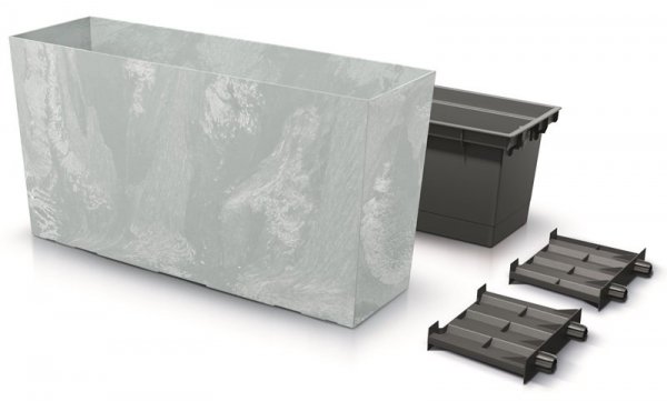 Blumenkasten Blumentopf Blumenkübel Beton Middle 77cm mit Ablauf - Beton