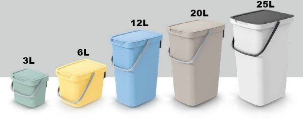 Mülleimer Müllbehälter Abfalleimer Biomülleimer Eimer Mülltonne Griff 20L - Grün