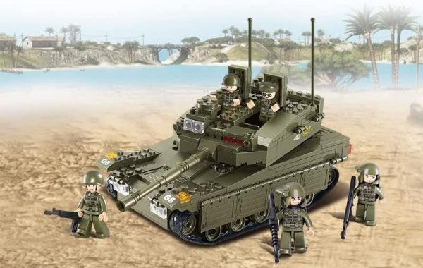 Klemmbausteine Spielbausteine Spielset Militär Army Soldaten Bausatz Spielfigur Bausteine Spielzeug -  Panzer Tank Merkava  G045284