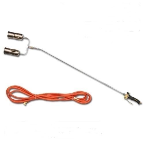 Gasbrenner Unkrautvernichter Gaslötgerät Dachbrenner 2 Flammen + Adapter