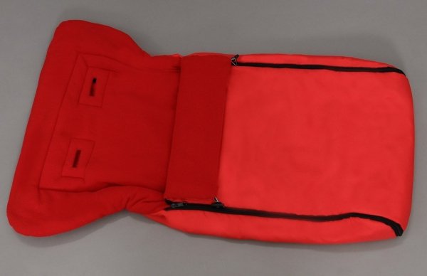Holzschlitten mit Rückenlehne Winterfußsack 108cm Dunkelblau
