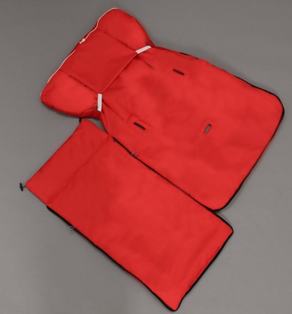 Holzschlitten mit Rückenlehne Winterfußsack 108cm Blau