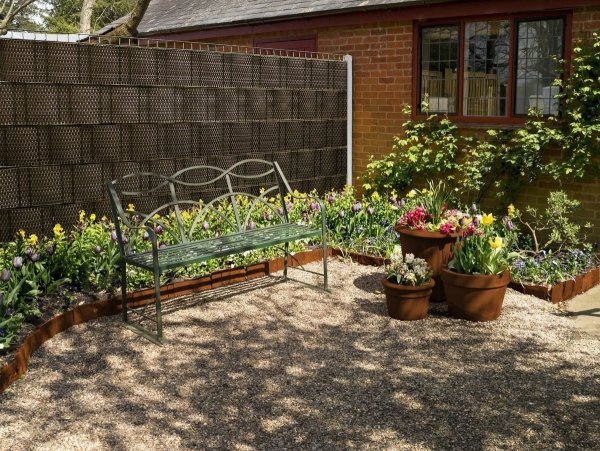 Sichtschutzstreifen Sichtschutz Rattan mit Clips 19x255cm - Hellbraun