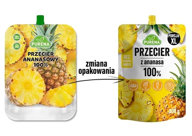 Przecier mus owocowy 100% bez cukru z ananasa 300g 