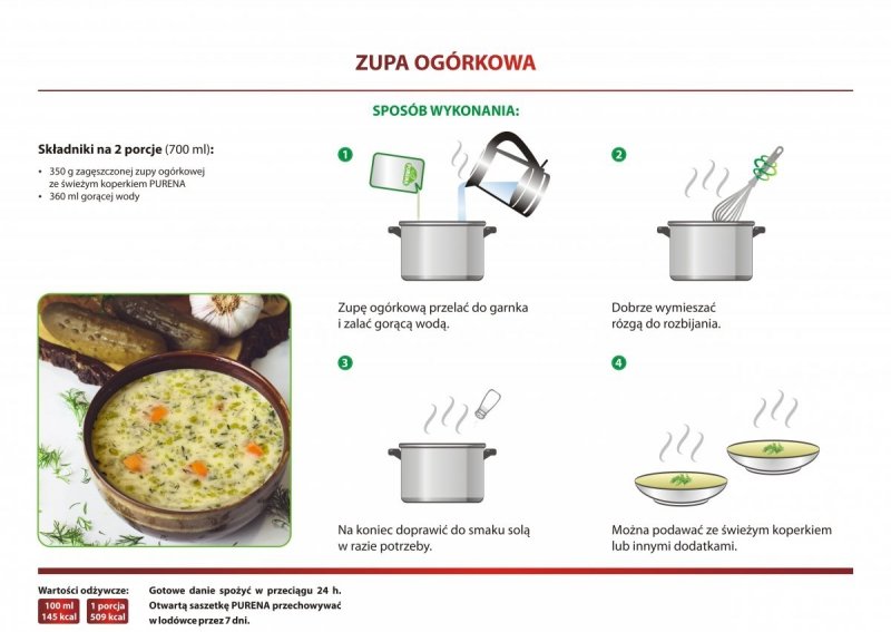 Zupa ogórkowa zagęszczona 350g x 4szt