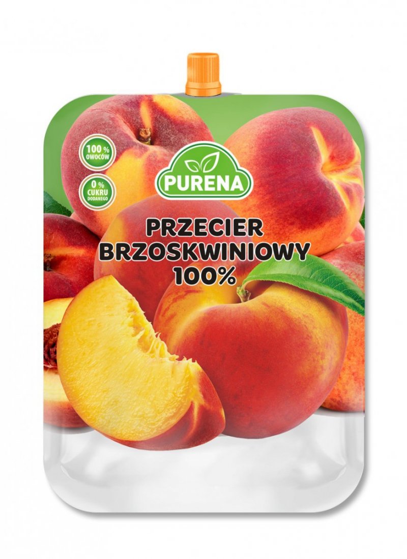 Przecier mus owocowy 100% bez cukru z  brzoskwini 350g