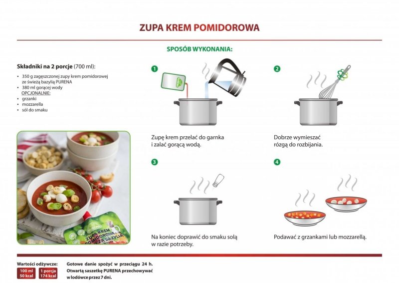 Zupa krem pomidorowa zagęszczona 350g x 4szt