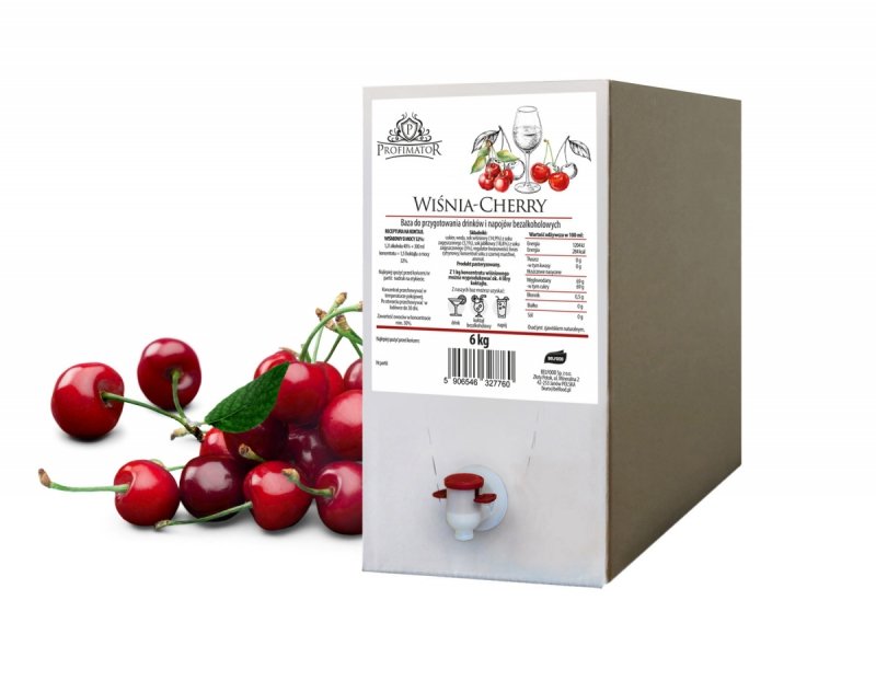 Baza do drinków i bezalkoholowych koktajli WIŚNIA box 6kg