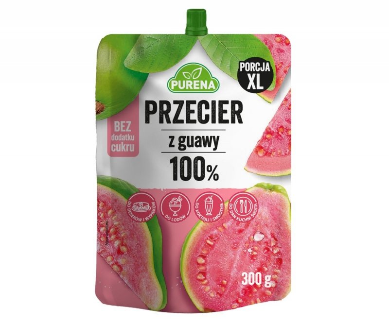 Przecier mus owocowy 100% bez cukru z guawy 300g