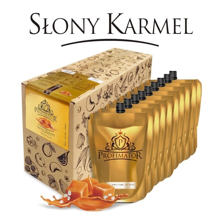 Bezalkoholowy koncentrat do przygotowywania napojów alkoholowych SŁONY KARMEL box 9x300ml