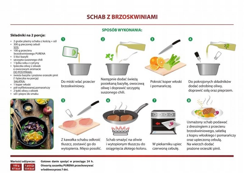 Przecier mus owocowy 100% z  brzoskwini 350g x 10sztuk