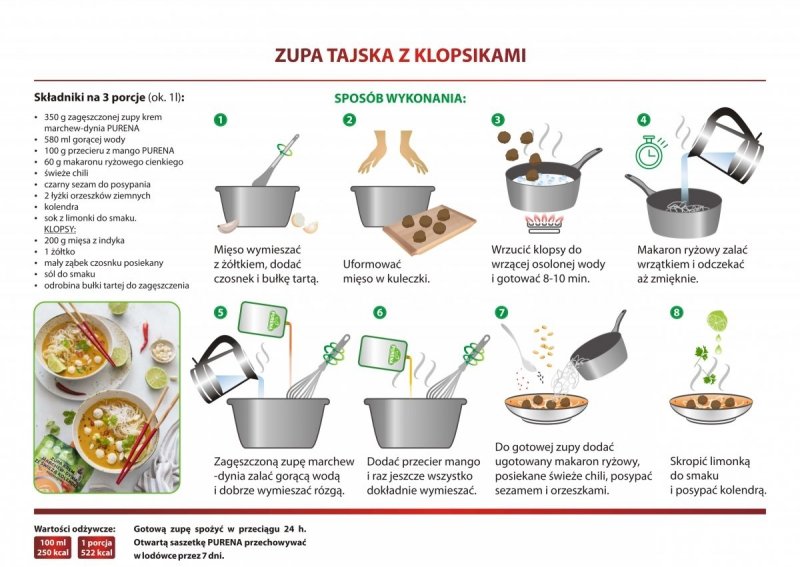 Zupa krem marchew-dynia zagęszczona 350g na 2 porcje zupy 