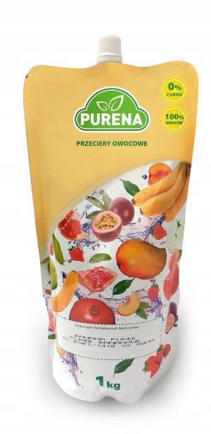 Pulpa (puree) owocowe 100% bananowe  3x1kg