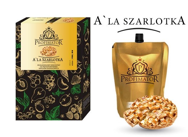 Bezalkoholowy koncentrat do przygotowywania napojów alkoholowych A'LA SZARLOTKA box 9x300ml