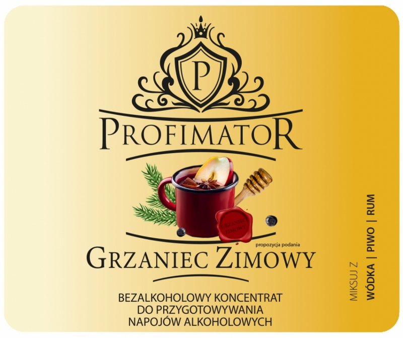 Bezalkoholowy koncentrat do przygotowywania napojów alkoholowych GRZANIEC ZIMOWY box 9x300ml